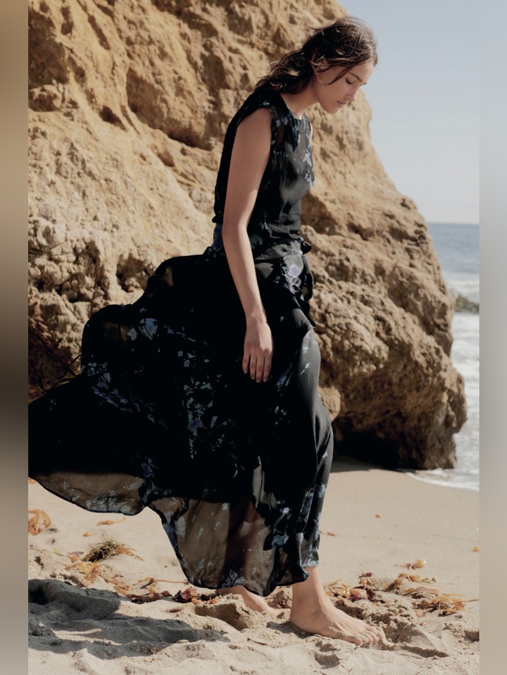 Raquel Allegra Silk Tie Dye Long Skirt